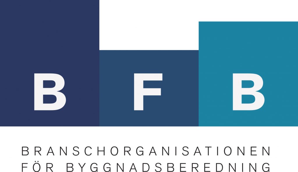 Logotypen för branschföreningen för byggnadsberedning BFB